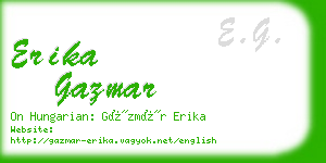 erika gazmar business card